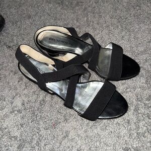 Bruno Magli Elegant Black Strappy Sandals